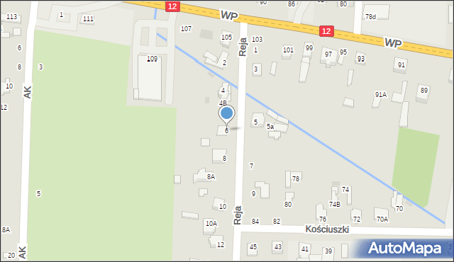 Zwoleń, Reja Mikołaja, 6, mapa Zwoleń