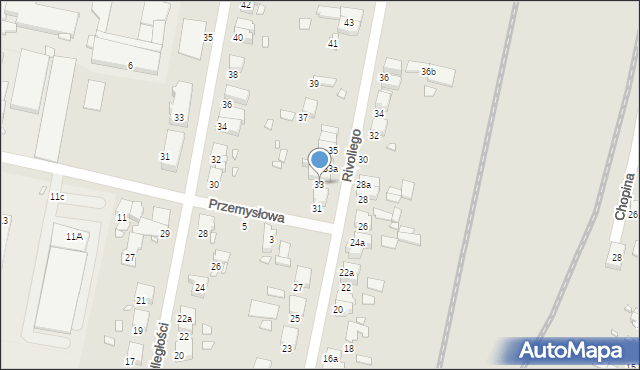 Luboń, Rivoliego, 33, mapa Luboń