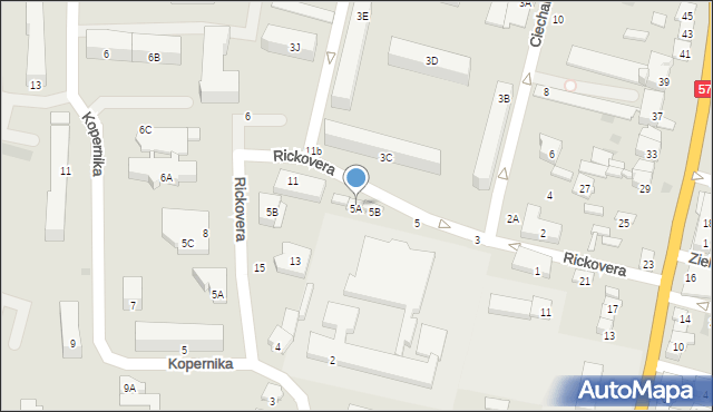 Maków Mazowiecki, Rickovera, adm., 7, mapa Maków Mazowiecki