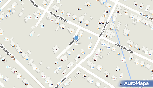 Poznań, Rivolego Józefa, 3a, mapa Poznania