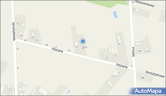 Aleksandrówka, Różana, 10, mapa Aleksandrówka