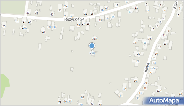 Będzin, Różyckiego Ludomira, 21B, mapa Będzin