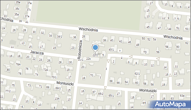 Białystok, Robotnicza, 22/1, mapa Białegostoku