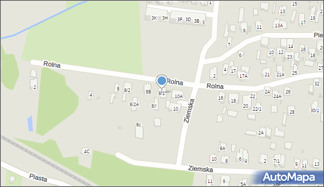 Białystok, Rolna, 8/1, mapa Białegostoku