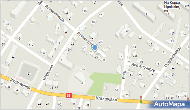 Bielsko-Biała, Romanowicza Tadeusza, 28, mapa Bielsko-Białej