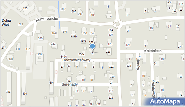 Bielsko-Biała, Rodziewiczówny Marii, 6, mapa Bielsko-Białej