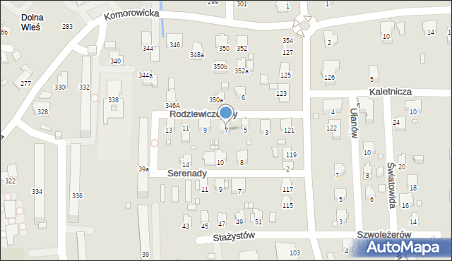 Bielsko-Biała, Rodziewiczówny Marii, 7, mapa Bielsko-Białej