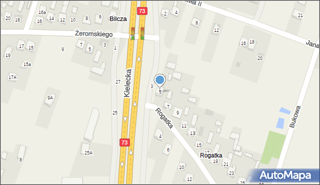 Bilcza, Rogatka, 5, mapa Bilcza