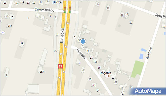 Bilcza, Rogatka, 7, mapa Bilcza