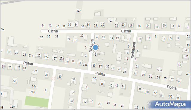 Biskupice, Różana, 2, mapa Biskupice