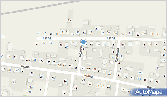 Biskupice, Różana, 6, mapa Biskupice