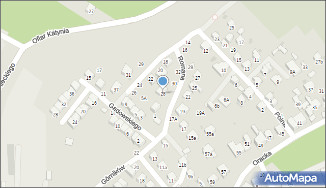 Bochnia, Romana Józefa, 28, mapa Bochni