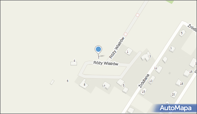 Bogdaszowice, Róży Wiatrów, 2, mapa Bogdaszowice