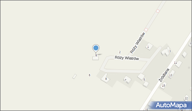 Bogdaszowice, Róży Wiatrów, 4, mapa Bogdaszowice