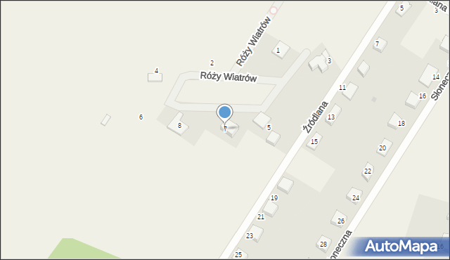 Bogdaszowice, Róży Wiatrów, 7, mapa Bogdaszowice