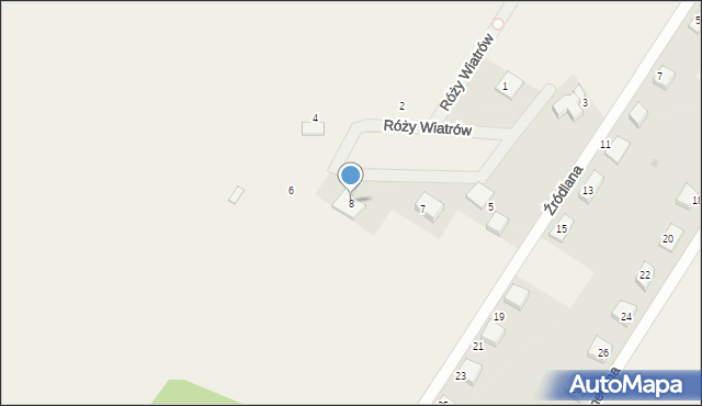 Bogdaszowice, Róży Wiatrów, 8, mapa Bogdaszowice