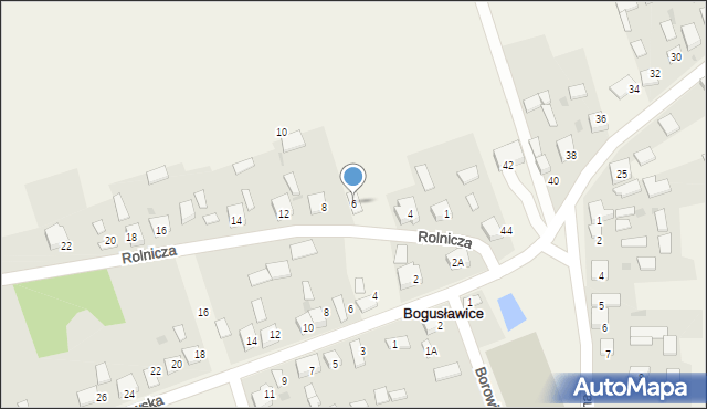 Bogusławice, Rolnicza, 6, mapa Bogusławice