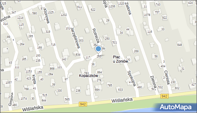 Buczkowice, Rolnicza, 293, mapa Buczkowice