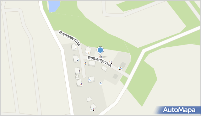 Buk, Romantyczna, 12, mapa Buk