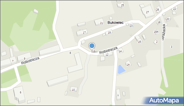 Bukowiec, Robotnicza, 15, mapa Bukowiec