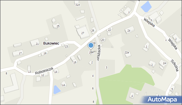 Bukowiec, Robotnicza, 18A, mapa Bukowiec
