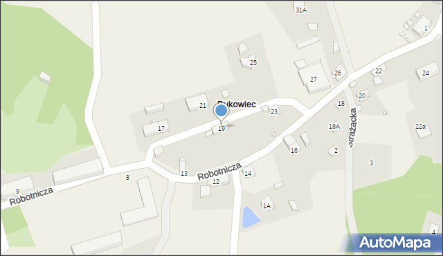 Bukowiec, Robotnicza, 19, mapa Bukowiec