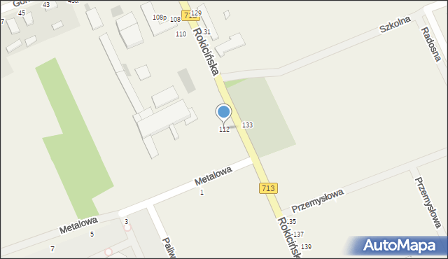 Bukowiec, Rokicińska, 112, mapa Bukowiec