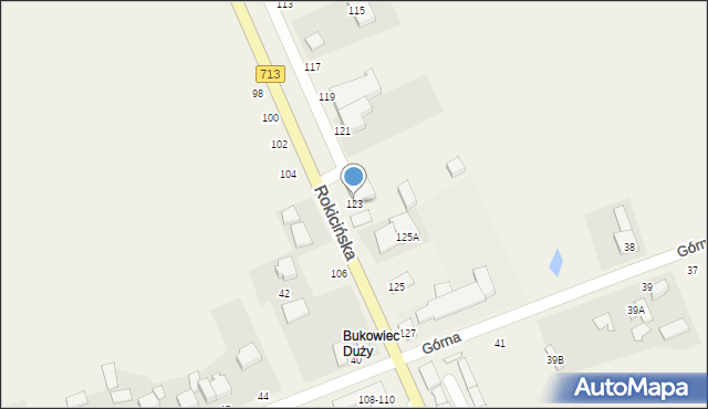 Bukowiec, Rokicińska, 123, mapa Bukowiec