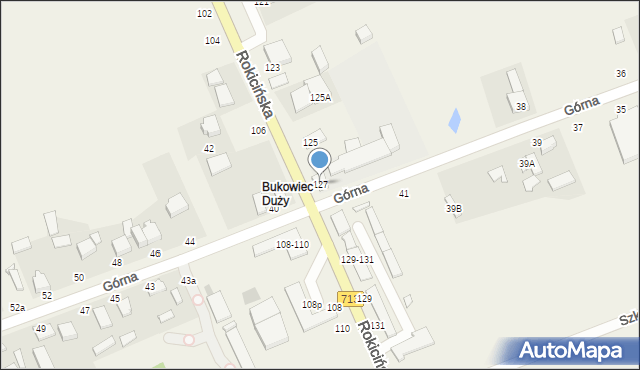 Bukowiec, Rokicińska, 127, mapa Bukowiec