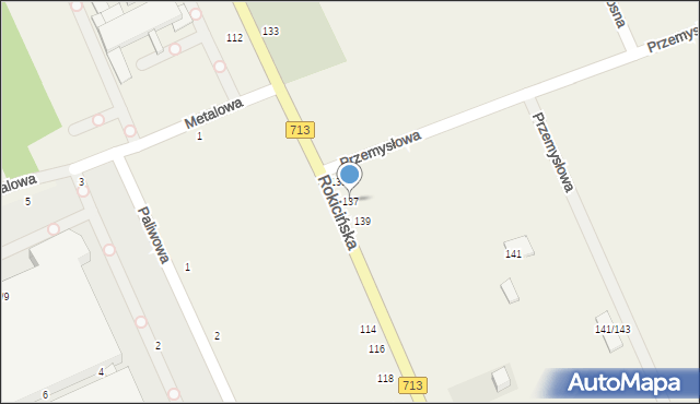 Bukowiec, Rokicińska, 137, mapa Bukowiec