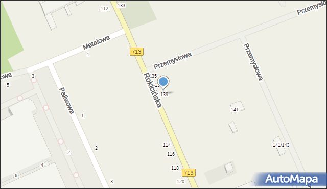 Bukowiec, Rokicińska, 139, mapa Bukowiec