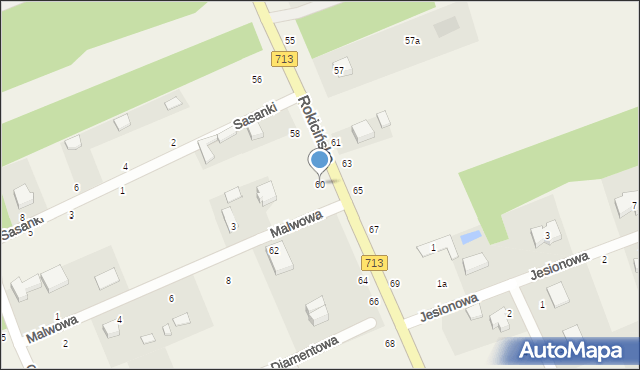 Bukowiec, Rokicińska, 60, mapa Bukowiec