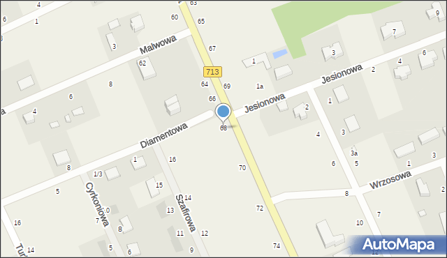 Bukowiec, Rokicińska, 68, mapa Bukowiec