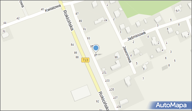 Bukowiec, Rokicińska, 97, mapa Bukowiec