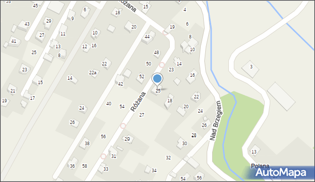 Bulowice, Różana, 25, mapa Bulowice