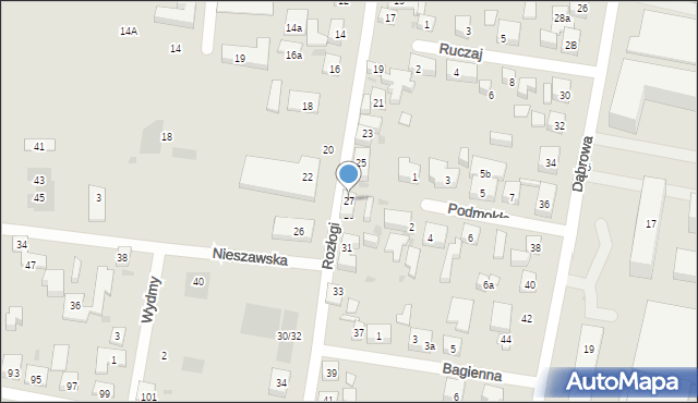 Bydgoszcz, Rozłogi, 27, mapa Bydgoszczy