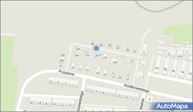 Bytom, Rostkowskiego Zygmunta, 10c, mapa Bytomia