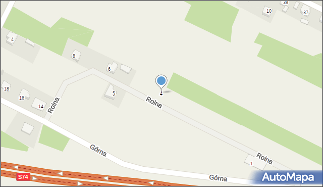 Cedzyna, Rolna, 4, mapa Cedzyna