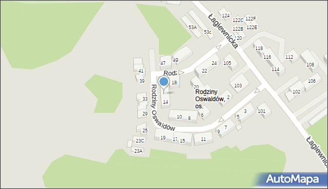 Chorzów, Rodziny Oswaldów, 16, mapa Chorzów