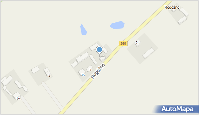 Chrustowo, Rogóźno, 5, mapa Chrustowo