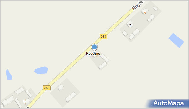 Chrustowo, Rogóźno, 6, mapa Chrustowo