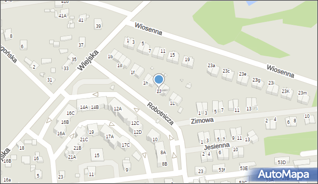 Czeladź, Robotnicza, 1J, mapa Czeladź