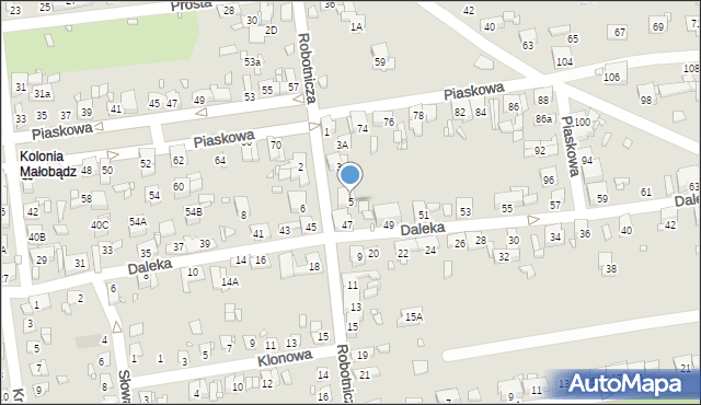 Czeladź, Robotnicza, 5, mapa Czeladź