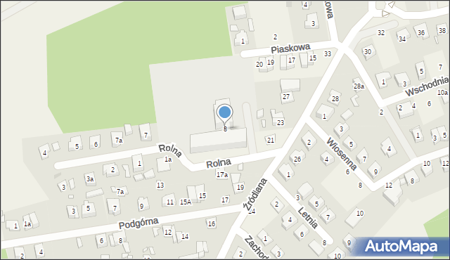 Czerwonak, Rolna, 8, mapa Czerwonak