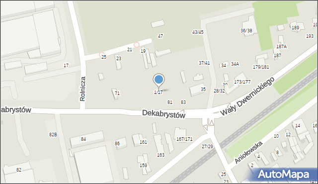 Częstochowa, Rolnicza, 1/17, mapa Częstochowy