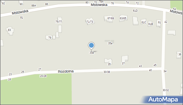 Częstochowa, Rozdolna, 33a, mapa Częstochowy