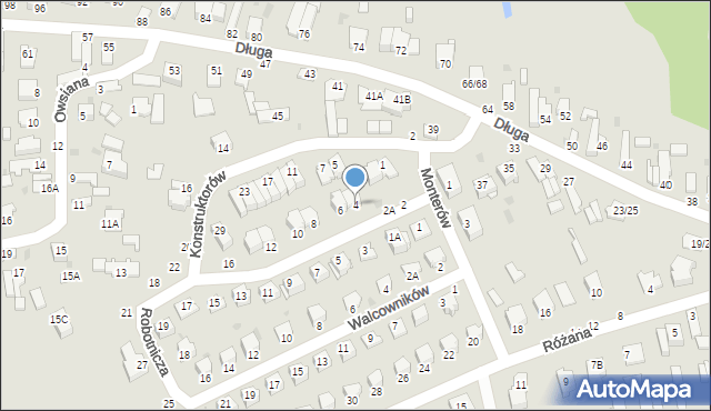 Częstochowa, Robotnicza, 4, mapa Częstochowy