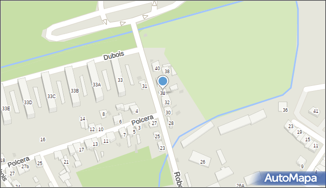 Dąbrowa Górnicza, Robotnicza, 34, mapa Dąbrowa Górnicza