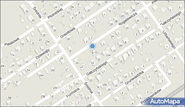 Dąbrowa Górnicza, Rogalewicza Feliksa, 5, mapa Dąbrowa Górnicza