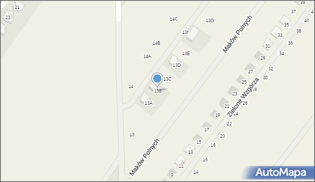 Daszewice, Rogalińska, 13B, mapa Daszewice